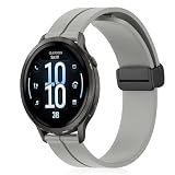 [RicYeel] 18mm 磁気付き シリコンバンド Garmin Venu 4 41mm 3S 2S/Forerunner 265S/255S/255S Music/Vivoactive 4S 対応 バンド マグネット付き 装着簡単 スポーツバンド ストラップ 交換ベルト Huawei Watch 5 42mm/GT 6 5 4 (41mm)/GT 5 Pro 42mm用 (グリーン)