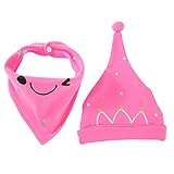 Domybest 面白いベビーキャップ 春秋 キャンディーの色 ハット+ビブ 写真小道具 快適 柔らかく 暖かく保つ 防寒対策 誕生日 百日記念 幼稚園 0-1歳 5色