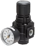 Dixon R72G-2RG Norgren Series Regulator with Gauge, 1/4 Size, 70 SCFM, 1/4 Port Size, 5-125 PSI by D