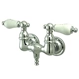 Kingston Brass CC34T1 Vintage Leg Tub Filler, Porcelain Lever Handle, Polished Chrome [並行輸入品]