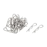 uxcell コッタークリップピン　クリップピン　ヘアピンのスタイル　シルバートーン　304ステンレス鋼　1.5mm x 33mm　20個