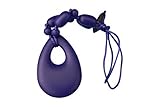 MyBoo Autism/Sensory/Teething Chewable Oval Bead and Droplet Pendant Necklace - Purple [並行輸入品]