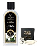 アシュレイ&バーウッド(Ashleigh&Burwood) ランプフレグランス (ジャスミン＆チュベローズ) 500ml 詰め替え+ 交換用ウィック(Sサイズ)セット フレグランスオイル ディフューザー