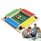 シャットザボックス 数字 ボードゲーム 2-4人プレイ 盛り上がる 木製 ジャックポット ゲーム 足し算 脳トレ 子供から大人まで 頭脳戦 知育玩具 テーブルマスゲーム ホームパーティー用 (白箱装) [並行輸入品]
