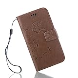 UNEXTATI Galaxy S6 ケース 手帳型 保護 ケース 高品質 PU レザー ストラップ付き カード収納ケース カバー 耐衝撃 スタンド機能 付き Samsung Galaxy S6 ケー