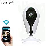 HUANHUA 無線 ネットワークカメラ 暗視撮影・マイク内蔵・スマホ/パソコン/テレビ対応 960P HD高画質 IRカット夜間監視 屋外屋内兼用 (白)