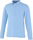 小倉屋 DRY ボタンダウン 長袖ポロシャツ 9030-6 サックス M