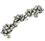 Carpe Diem Hardware 2306-11-75 In the Garden Rose 4 O.C. Pull with Swarovski Crystals, Satin by Carp
