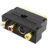 uxcell 変換コンバーター　RRGBスカート-3RCA S-VHS アダプタ デオ コンバータ