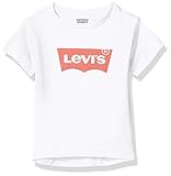 Levi's Big Girls' High-Low Hem Graphic T-Shirt White/Red X-Large [並行輸入品]