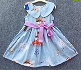 夏の女の子のドレスコットンカジュアルな子供の服ノースリーブの赤ちゃんの女の子の服女の子の弓のためのO - ネック子供服
