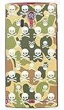 Skull monogram ウッドランド迷彩 (クリア) design by ROTM / for ARROWS X LTE F-05D/docomo【SECOND SKIN】