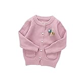 Pojour ベビー服 子供服 女の子ニットセーター 冬 防寒 かわいいトップス おしゃれカーディガン 暖かい 厚手 綿 ベビールームウェア 普段着 カジュアル 旅行 記念日 プレゼント 丸首 黄色