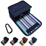 suono キヤノン Powershot V1 ケース カラビナ付 (ネイビー・アズーリ) ハンドメイド PSV1 カメラケース