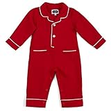 Mud Pieユニセックスベビーレッドワンピースフランネルパジャマwithホワイト配管トリム US サイズ: L カラー: レッド