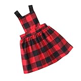 女の子 ワンピース Karchi チェック柄　子供誕生日　出産祝いプレゼント　入園式着 卒園式着　誕生日着　お出かけ着パーティー着　子供の日プレゼント　七五三着 発表会着 (100, 赤)