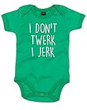 (アイ　ドント　トワーク　アイ　ジャーク) I Don't Twerk, I Jerk, プリント　ベビースーツ - グリーン/白 12-18 ヶ月
