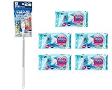 トイレすみずみ床用ワイパー＆トイレ流せるシート5個セット