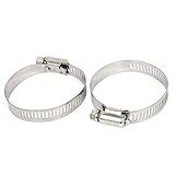 uxcell ホースクランプ　ホースバンド　ケーブルタイト　クーラント　パイプ継手　ウォームギア　調整可能　27-51mm　2個入り