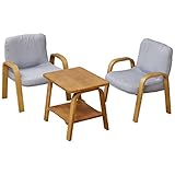 アビライト 大川家具 広縁・縁側 背部 折りたたみ式 テーブル・チェア3点セット ブルー SKT-0056