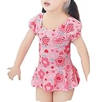 水着 女の子 ワンピ風　ビキニ 　キャップ付き　タンキニ 子供 こども 女児 スクール プール ビーチ 夏 海水浴 練習用 スイムウェア かわいい キッズ ジュニア ガールズ ベビー フリル 　 (身