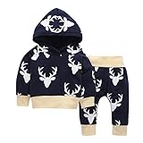Zhuhaitf おしゃれなベビーセット 2 piece Kids ベビー Girls Cute print Long-Sleeved Casual Hoodies+Pants 衣類 Outfits 