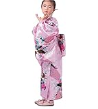 （キッズクール） Kids Cool 綿 女の子用 ?真?孔雀プリント着物 児童 公演 パフォーマンス 撮影 写真 服装