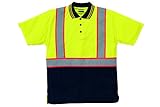 SOWA(ソーワ) 半袖反射テープ付きポロシャツ(胸ポケット無し) Kイエロー LLサイズ 50416