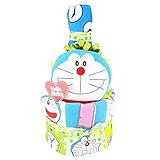 おむつケーキ ドラえもん 2段 出産祝い ベビーギフト フェイスタオル ウォッシュタオル ぬいぐるみ doraemon5_6