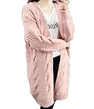 Plus Nao(プラスナオ) ロングカーディガン ニットカーディガン 長袖 Ｖネック ケーブル編み トッパーカーディガン レディース トップス シ - ネイビー