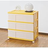 マックス・ジャパン ワイド 収納ケース 3段 イエロー MJ-W3-1YE