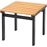 山善 ガーデンマスター サイドテーブル(幅43) KST-4040(NA/BK)