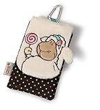 Mobile phone bag Jolly Candy plush/nylon 9x15cm by Nici