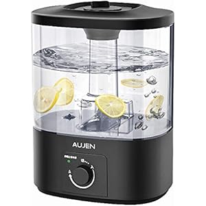 Aujen 6L 超音波加湿器 大容量 2020最新版 加湿器 アロマ 卓上加湿器 除菌 アロマ対応 上から注水タイプ…