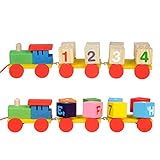 RaiFu 積み木 子供 ビルディングブロックおもちゃ ロータリー 曳航列車設計 幼児教育おもちゃ ギフト