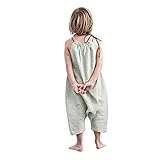 Franterdベビー女の子ロンパースストラップ、幼児用子供ジャンプスーツ服をハーレムパンツ グレイ
