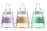 KIT 3 BIBIGO 40% Organic Milk Feeding bottles.Unique Air vacuum Colic Relief - Safe Powder prefill S
