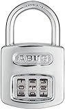 ABUS 160 / 40 All Weatherクロム3-dialリセット可能組み合わせ南京錠