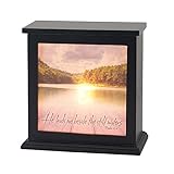 Leads Beside Still Waters Psalm 23 : 2ホワイト8 x 8木製ボックスナイトライトテーブルトップ装飾