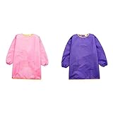 Baoblaze 子供　長袖　エプロン　防水スモック　男女兼用　日常着用　通気性　2サイズ　　 - M