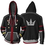 [趣味オンライン] キングダムハーツ ソラ コスプレ衣装 フードパーカー 3Dプリントキャラクター衣装 ハロウィンコスチューム (M)