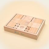 キッズデザイン賞セーフティ部門受賞！積み木ウッドキュウブ四万十ヒノキ50ピース　井筒屋・高知県