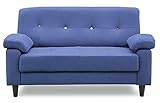 カジュアル 幅140cm 2人掛けソファ (ブルー)