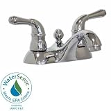 Glacier Bay Leonardo 4 in. Centerset 2-Handle Low-Arc Bathroom Faucet in Chrome [並行輸入品]