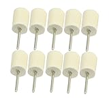 SODIAL(R) 10個バフ研磨3ミリメートルシャンク軟質円筒フェルトボブ18ミリメートル