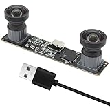 1080P 60FPS USB ステレオ カメラ モジュール 400万画素 3D デュアルレンズ 115°視野角 同期型 ウェブカム VR 視覚分析 顔認証 ウェブカム パソコン PCカメラ ストリーミング USBプラグ&プレイ Linux Windows Android Mac Youtube zoomなどに対応