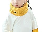 Snone冬 ネックウォーマー スヌード ニット 手編み風 フラワー モチーフ ガールズ キッズ 女の子 子供 防寒 暖かい ストレッチ 襟巻き マフラー カジュアル