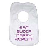 Eat Sleep Nappy Repeat Baby Bib by 2Personal