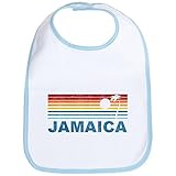 CafePress Retro Jamaica Palm Tree Bib - Standard Sky Blue by CafePress