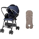 【セット買い】コンビ ベビーカー メチャライト NH ネイビー (NB) +1秒タオル マルチフィットシート QJ ブラウン